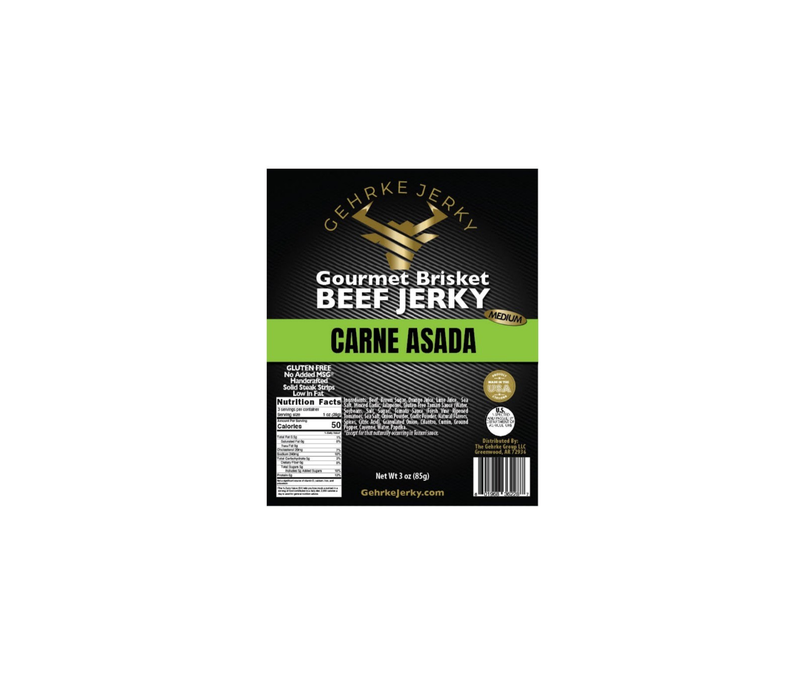 Mexican Style Carne Asada Taco Flavored Beef Brisket Best Gehrke Jerky