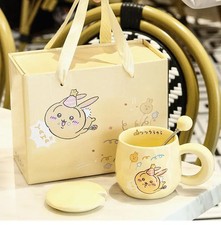 Chiikawa Usagi Ceramic Mug Set, Milk Tea Coffee Cup Gift Box Birthday Present