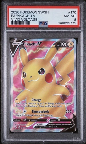 PSA 8 Pikachu V 170/185 Vivid Voltage Full Art