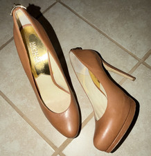 Michael Kors Brown Leather Pointed Toe Pumps ...