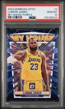 2023 PANINI DONRUSS OPTIC MY HOUSE PURPLE #2 LEBRON JAMES PSA 10