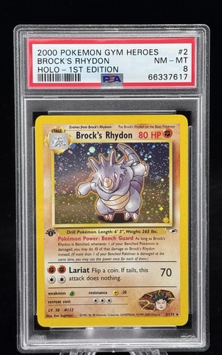 Brock's Rhydon (1st Edition) graded PSA 8 for sale on eBay