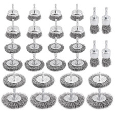 Wire Brush Set 28 Pcs - Abrasive Wheel Cup Brush Coarse Crimped Carbon Steel Wire Brush Set 28 Pcs - Abrasive Wheel Cup Brush Coarse Crimped Carbon Steel