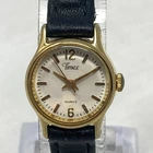 Vintage Timex Watch Women 19mm Gold Tone Petite Round WR New Battery 7.5" 1994