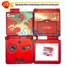 For Nintend Gameboy-Advance SP POKEMONS Clear Orange Dragon Replacement shell