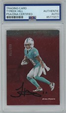 Tyreek Hill 2024 Prestige /999 Signed Auto Autograph Card Authentic PSA Dolphins