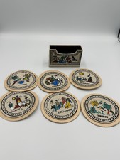 Ecuadorian Leather Custom Drink Coasters Ecuador Set Of 6 With Holder