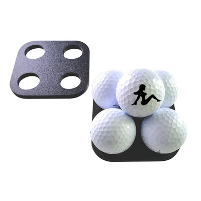 Pyramid Golf Ball Display Stand, Square, Mount, Holder, Trophy, Black, NEW