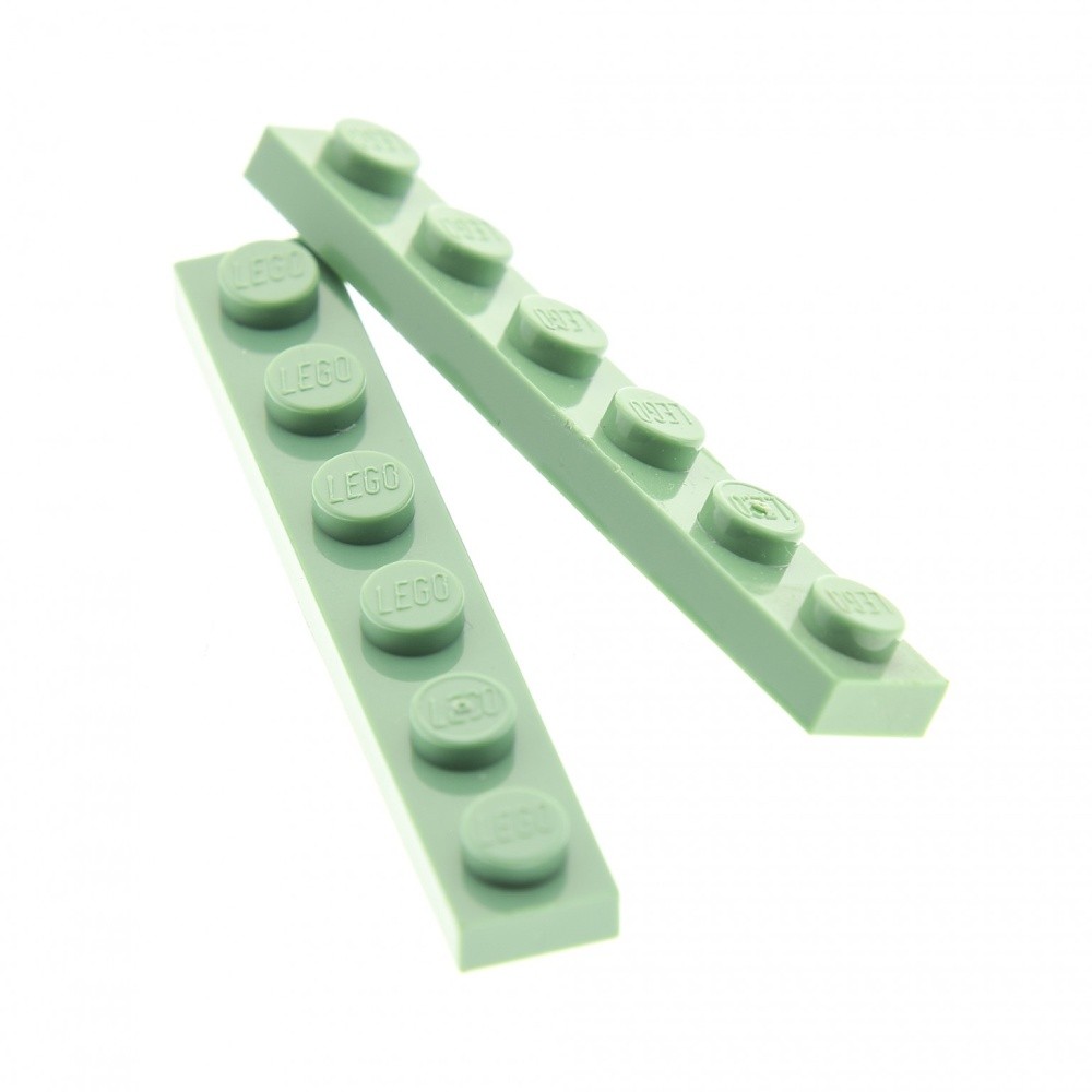2X Lego Building Brick Plate 1X6 Sand Green Bar Harry Potter Star Wars 3450 3666