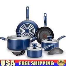 Non-Stick Cookware Set Heat Mastery System Even Heat Base Dishwasher Safe New