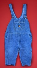 Vintage Big Ben Denim Bibb Overalls 46x30 Light Wash Workwear Farm Made Mexico