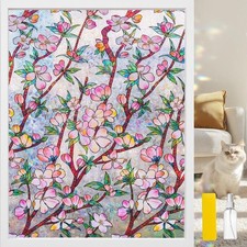Window Privacy Film Rainbow Film Stained Glass 3D Static Cling Decorative Win...