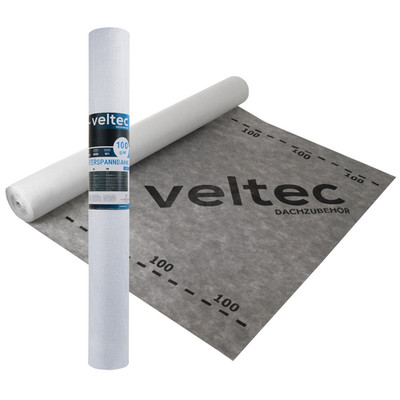 VELTEC 1,5m x 50m = 75m2 Unterdeckbahn Unterspannbahn 100g/m2 Sd=0,03m 3-lagig