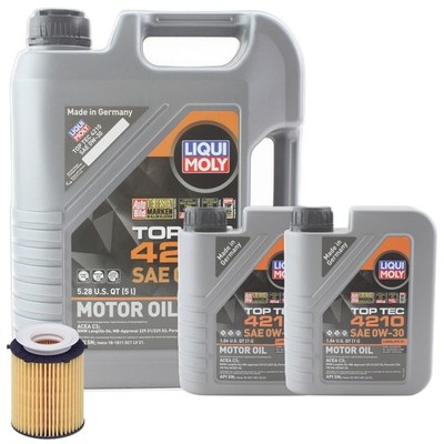 7L Liqui Moly Top Tec 4210 0W30 Hengst Engine Oil Change Kit for V167 GLE350 2.0
