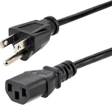 Startech.Com 10Ft (3M) Computer Power Cord, NEMA 5-15P to C13, 10A 125V, 18AWG, 