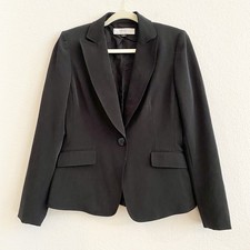 Tahari Arthur S. Levine Lined Women Blazer Size 4 Jacket Black Career Classic