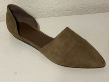 Jenni Kayne Classic D’Orsay Brown Suede Flats Size 40.5 NWOB GORGEOUS!
