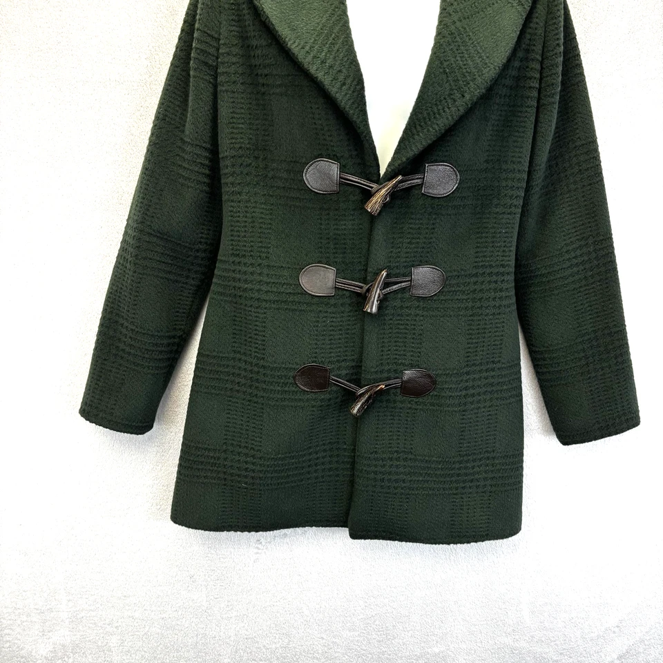 Chaqueta gris Aspen Toggle para mujer talla 2 verde suave forrada difusa chaqueta abrigo usada en excelente estado Foto 4 de 4