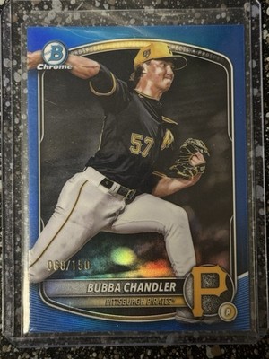 Bubba Chandler 2025 Bowman Chrome TRUE BLUE /150 BCP-171 Pittsburgh Pirates