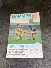 1982.   West Ham United.  V. Manchester United  