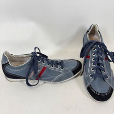 Geox Respira Sneakers Blue Suede Nubuck Low Top Lace Up Shoes EU 43