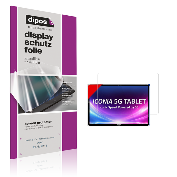 2X Schutzfolie Klar FüR Acer Iconia Im11 Displayschutzfolie Folie Display-image