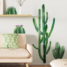 Boho Cactus Wall Decal Green Botanical Plants Wall Stickers for Living Room B...