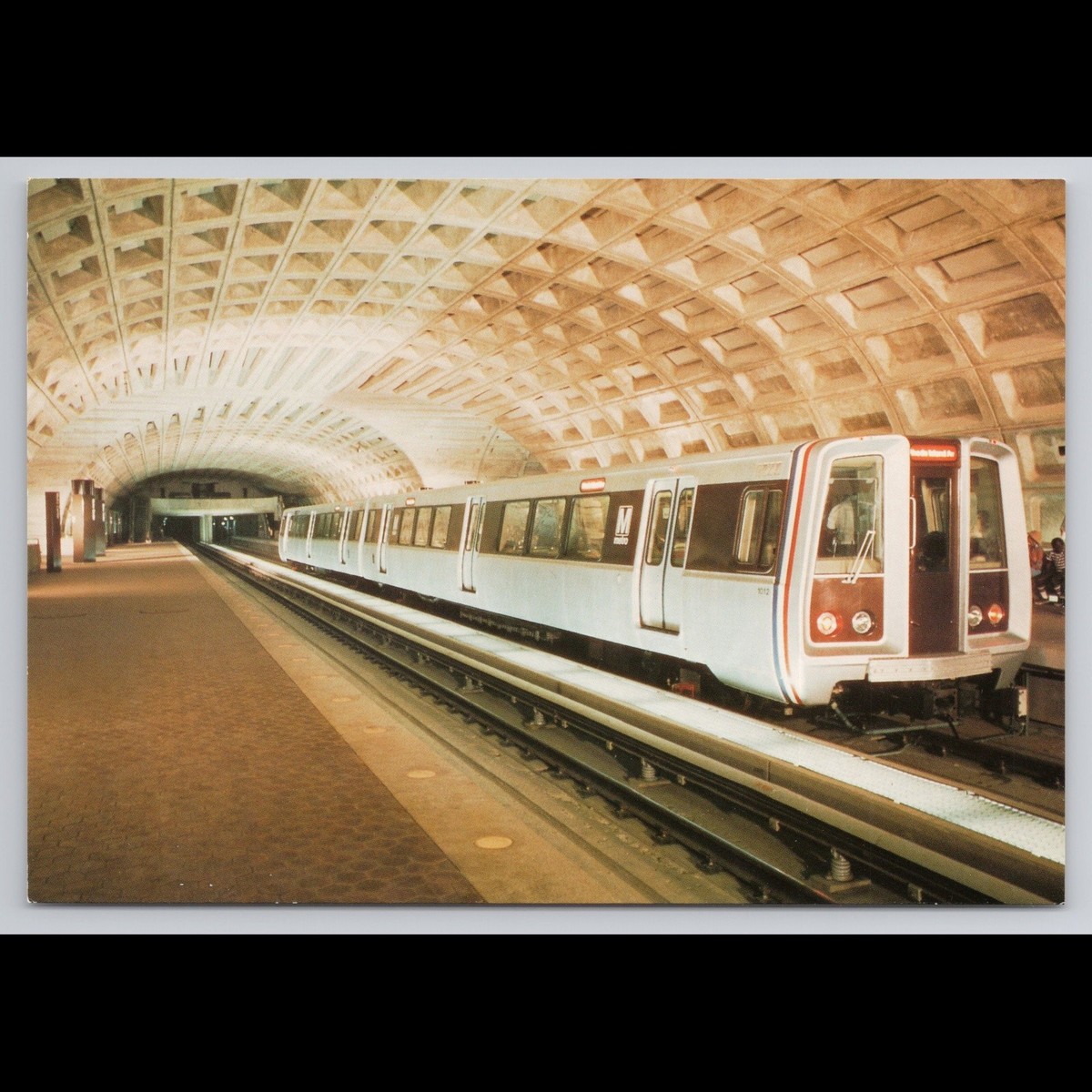 Vintage Washington D.C. Metro Train Postcard 1976 Unposted Scenic