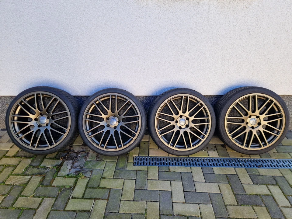 ALUFELGEN ASA GT1 8,5 X 19 9,5 X 19 ET35 5X112 KOMPLETT MIT REIFEN NEUWERTIG - Bild 3 von 4