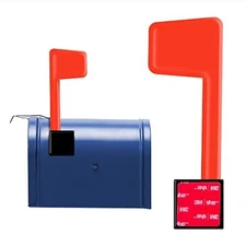 [2 Pack Red Mailbox Flag Replacement Kit - Rust-Proof Metal Replacement Flag