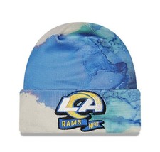 New Era Los Angeles Rams Men’s Blue Ink Dye Cuffed Knit Hat One Size Fits All