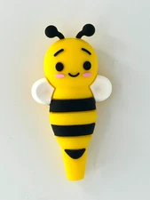 PHOENIX STAR BUMBLE BEE SILICONE PIPE W/ GLASS BOWL - FREE GIFT - 4" 