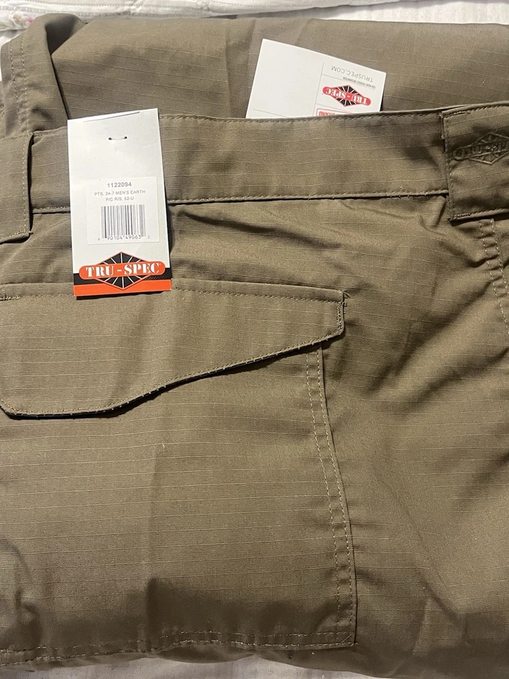 PANTALÓN TÁCTICO ORIGINAL TRU-SPEC SERIE 24-7-52” Cintura - Color Tierra - Caqui Foto 3 de 4