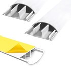 4x 1m Kabelkanal 70x20mm Wand Fuß Boden TV halbrund selbstklebend Kabelbrücke