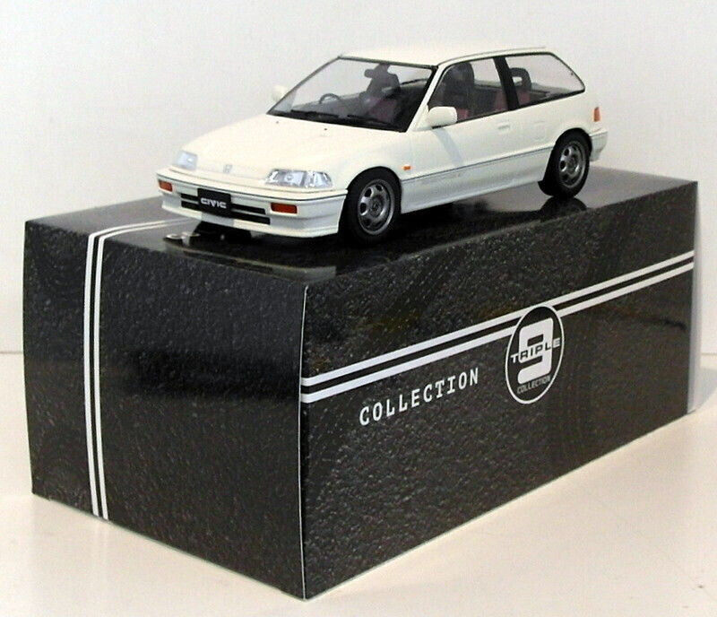 高質 Honda Civic EF3 SI 1987 White Triple9 T9-1800104 1:18 Triple 乗用車