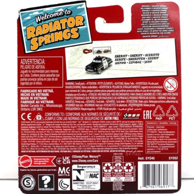 Disney * Pixar CARS Welcome Radiator Springs SHERIFF Car +