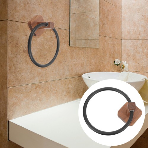 Hand Towel Holder Bathroom Towel Ring Wooden Towel Hanger Dish Cloth