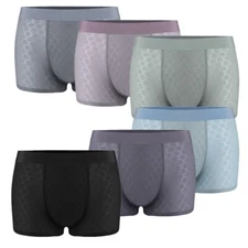 Men Ice Silk Mesh Boxer Shorts Breathable Cool Underwear Low Rise Stretch Briefs