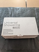 Delta 10 in. Ceiling-Mount Shower Arm and Flange in Stainless