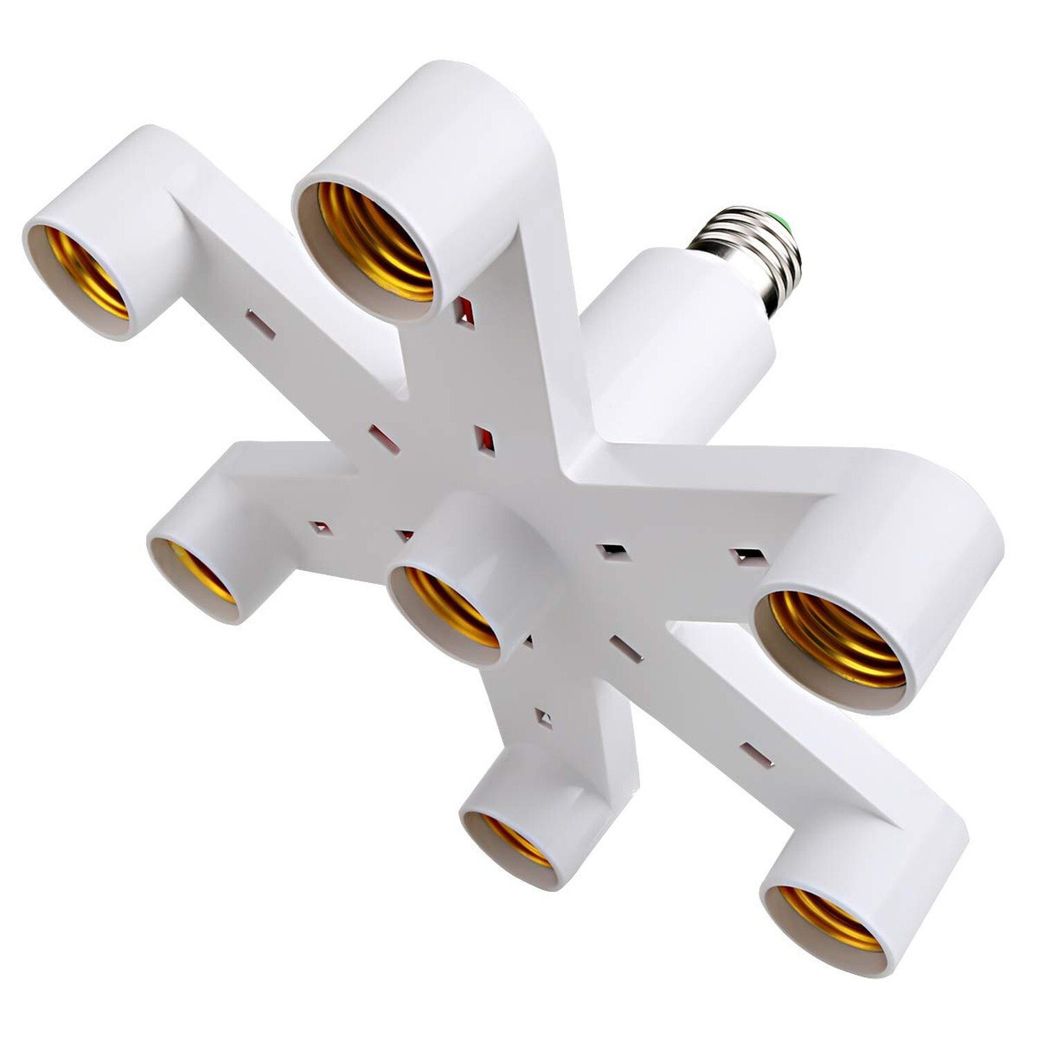 Toplimit 7 Light Socket Splitter,Multi Light Bulb Adapter, F