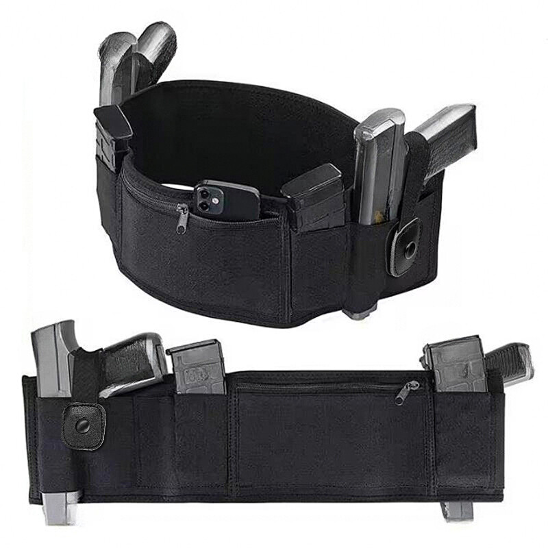 Tactical Belly Band Holster Concealed Hand Gun Carry Pistol Waist