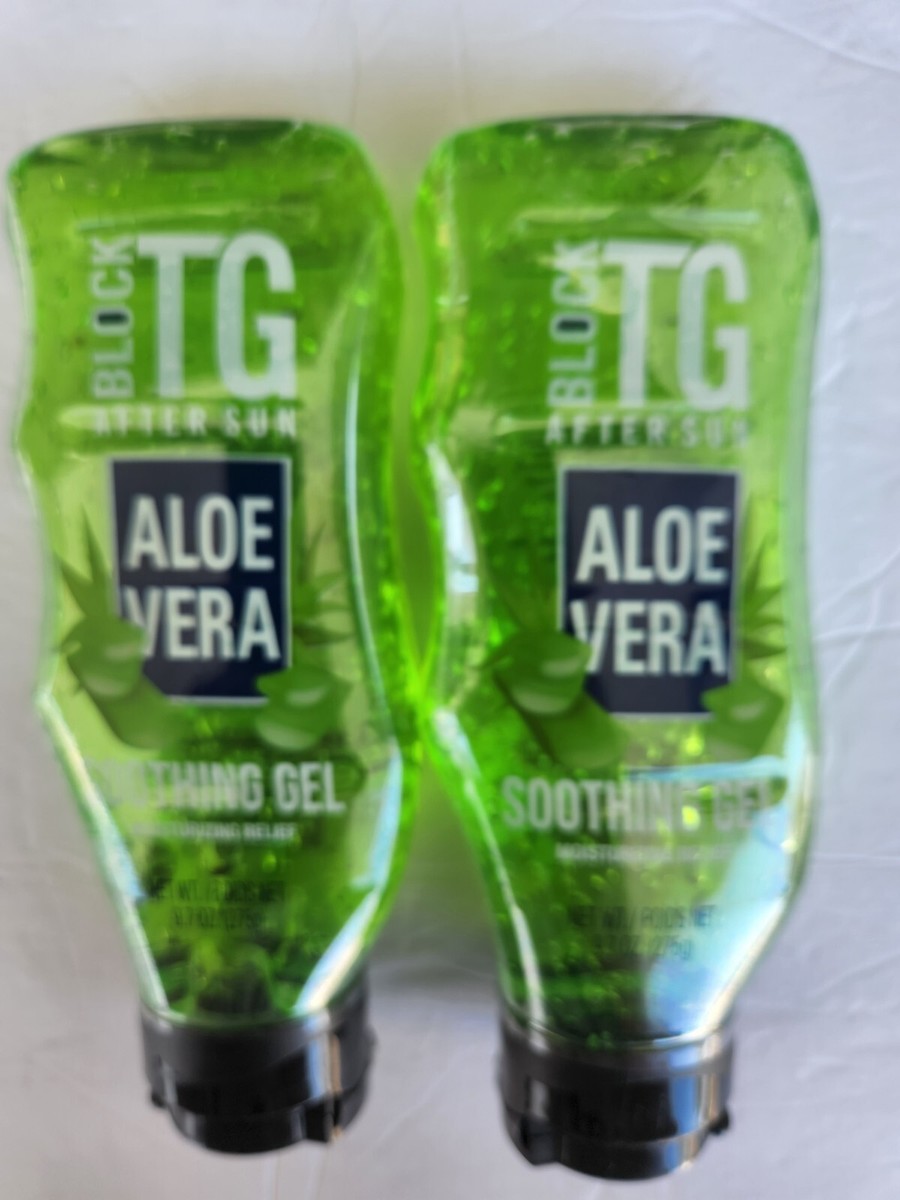 2 BLOCK TG AFTER SUN ALOE VERA SOOTHING GEL MOISTURIZING RELIEF NET WT 9.7  OZ EA | eBay