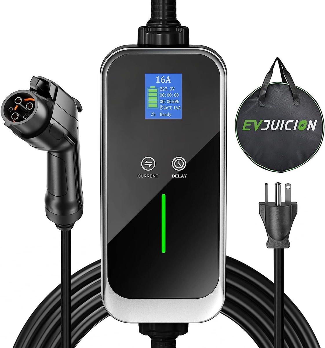 Evjuicion Level 1 EV Charger 110V/240V 16A 25FT LED Display NEMA 6-20 J1772 | eBay Evjuicion Level 1 EV Charger 110V/240V 16A 25FT LED Display NEMA 6-20 J1772 | eBay