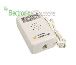AVVISATORE LUMINOSO FLASH E SUONERIA AGGIUNTIVA PER TELEFONO FISSO O CORDLESS