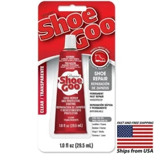 SHOE GOO Adhesive Clear 1 Oz Fast Repair Glue For Leather Rubber Vinyl Canvas 