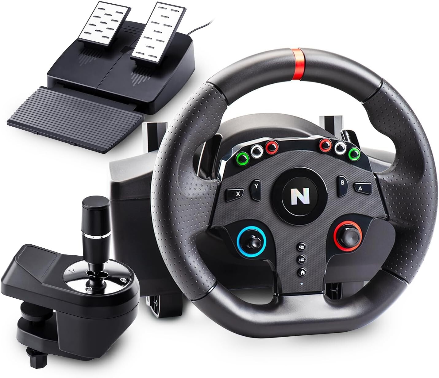 NITHO Drive Pro ONE Competition Volante da Corsa con Pedali e Cambio per PC SOLO