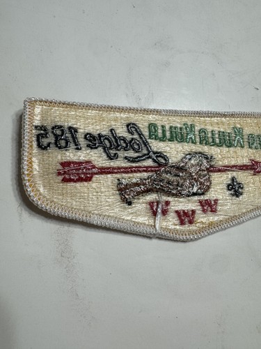 BoyScout OA Vigil Flap Lodge 185 Atta Kulla Kulla White Border - Picture 8 of 13
