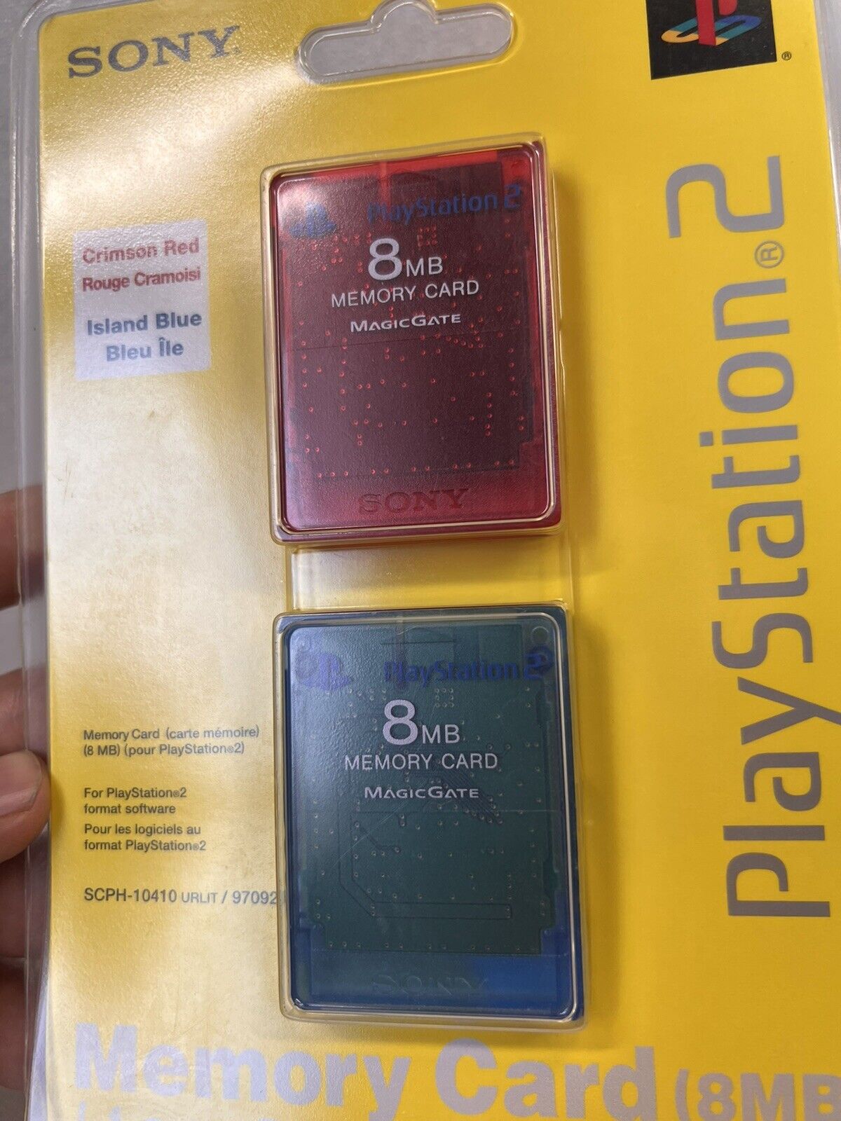 Playstation 2 Memory Card 8MB 2PK Red/Blue 