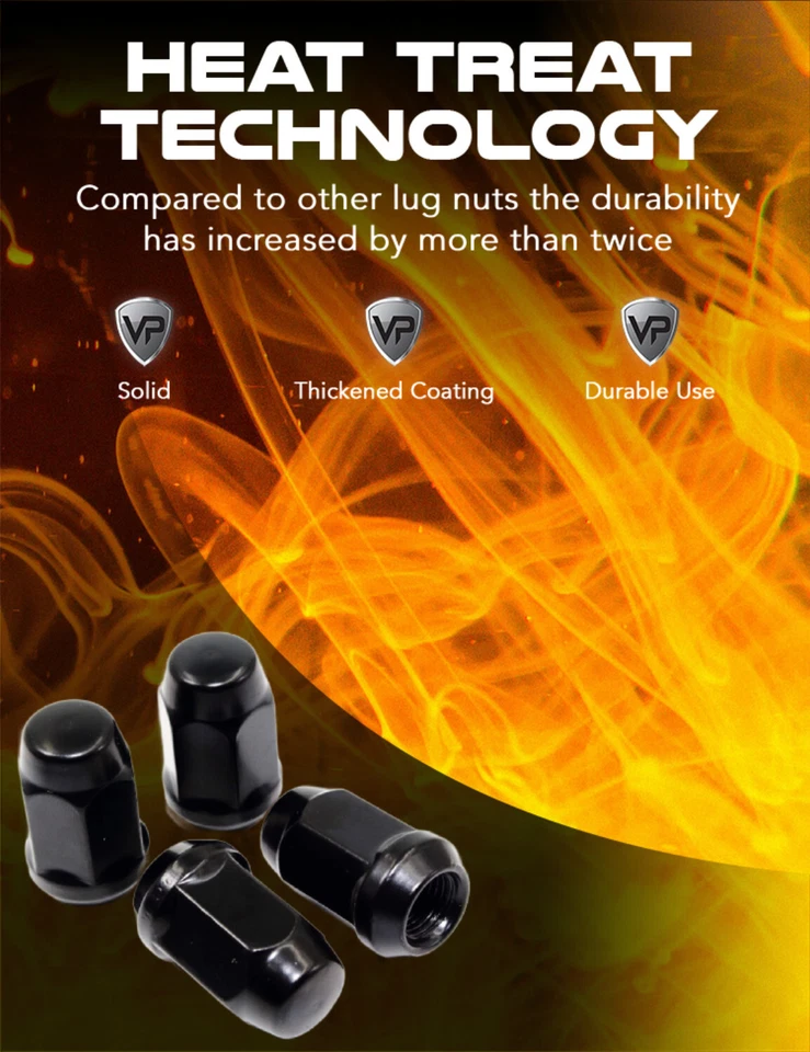 20 12x1.25 黑色橡子凸耳螺母适用于斯巴鲁 BRZ WRX STI Legacy Outback Forester — 第 3/4 张图片