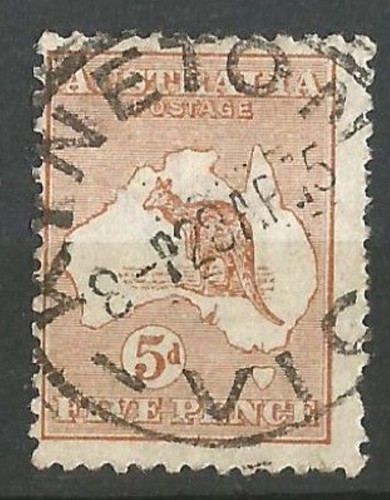 Australia used 5d Kangaroo - nice SOTN Kyneton VIC postmark